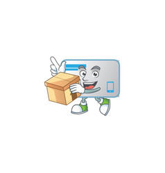 A Charming Nfc Card Mascot Design Style Having Box