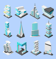 Futuristic Architecture Isometric Set