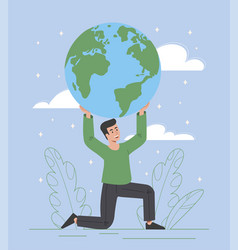 Man Lifting Earth