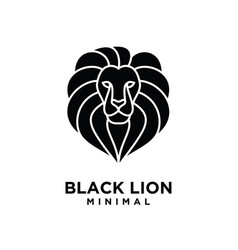 Premium Minimal Black Lion Head Logo Design