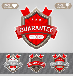 Red Guarantee Shield Icon