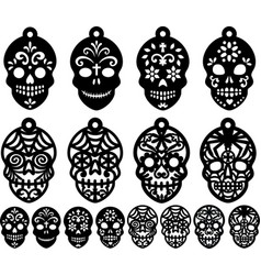 Sugar Skull Earrings Candy Clipart Halloween