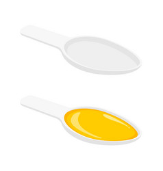 Empty And Full Oral Liquid Medicine Spoon