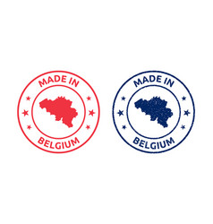 Made In Belgium Icon Set Belgian Product Stamp