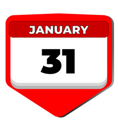 31 January Icon Calendar Day 31 Date Of