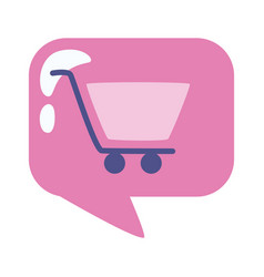 Shopping Cart In Speech Bubble