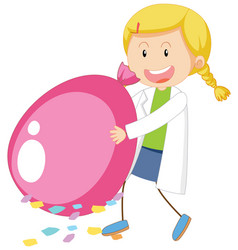 Cute Female Scientist Cartoon Character