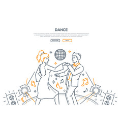 Dancing In Nightclub Linear Landing Page Template