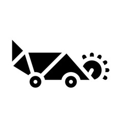 Lawn Mower Glyph Icon Black