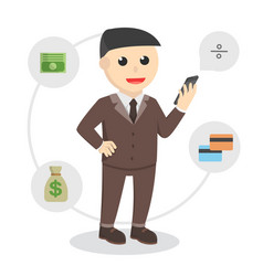 Male Businessman Online Banking Design