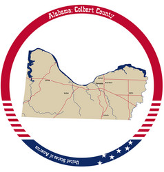 Map Of Colbert County In Alabama Usa