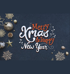 Merry Christmas Lettering On Photo Ii