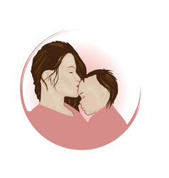 Mother Kissing A Child To Forehead