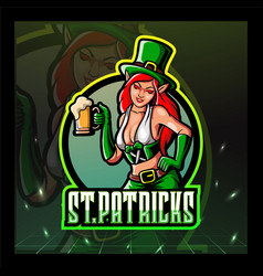 St Patricks Day Leprechaun Girls Mascot Esport