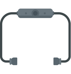 Bluetooth Earbuds Icon Flat Isolated