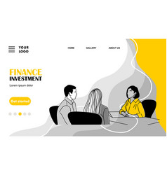 Finance And Investment Concept Landing Page