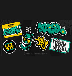 Green Abstract Urban Graffiti Style Sticker