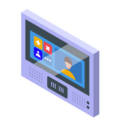 Intercom System Icon Isometric Video Door