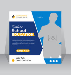 School Admission Square Social Media Post Design