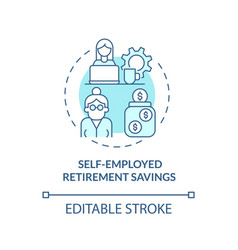 Self-employed Pension Savings Concept Icon