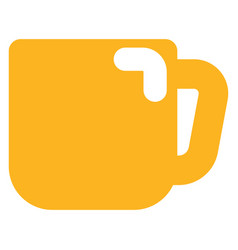 Yellow Coffee Mug On A White Background