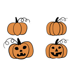 A Set Of Pumpkins For Halloween