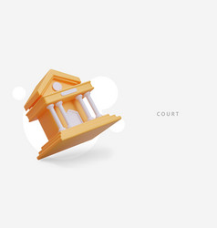 Court Building Realistic Office