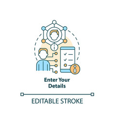 Enter Your Details Concept Icon