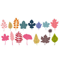 Fall Leaves Collage Leaf Shapes Simple Scandi