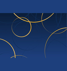 Overlapping Circles Abstract Blue Gold Background