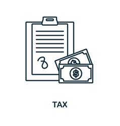 Tax Flat Icon Colored Element Sign From Auditors