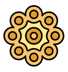 Fidget Spinner Icon Flat