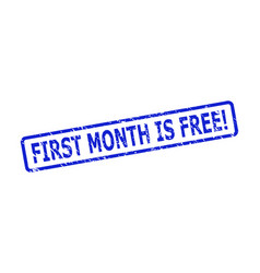 First Month Is Free Exclamation Stamp