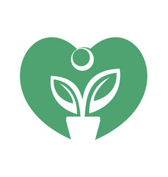 Flower Pot And Plant Logo