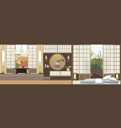 Japan Style Living Room With Furniture