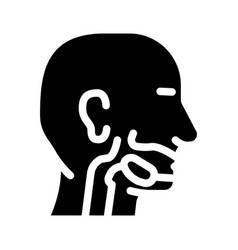 Oral Cancer Glyph Icon