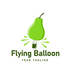 Unique Green Pear Shaped Balloon Flying