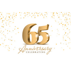 Anniversary 65 Gold 3d Numbers