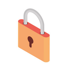 Isometric Padlock Security