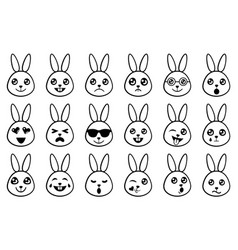 Bunny Emoticon Set