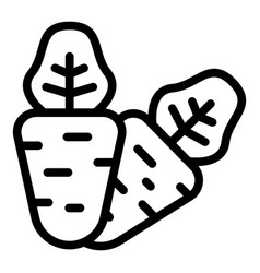 Healthy Carrot Vegetables Icon Outline