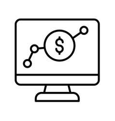 Online Investment Outline Icon Style I