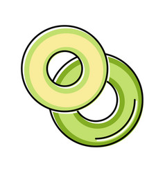 Ring Slice Avocado Cut Color Icon