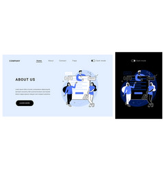 About Us Concept Landing Page