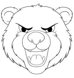 Black And White Of An Angry Bear