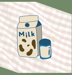 Cute Milk Carton Doodle Sticker