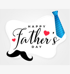 Flat Style Fathers Day Greeting Card Design