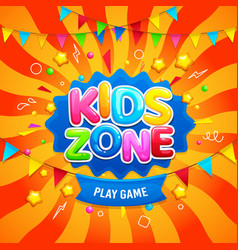 Kids Zone Background For Fun Game And Play Poster