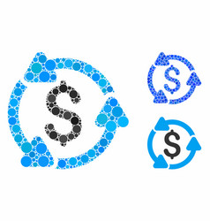 Money Turnover Composition Icon Circle Dots