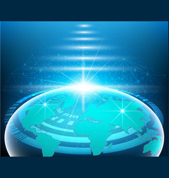 World Map Light Cyber Internet Network Connection